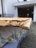 Nahaufnahme durchgebrochene Platte