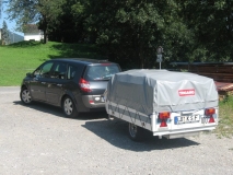 Trigano Chambord mit Planenverlängerung und Renault Scenic - Sep. 2009