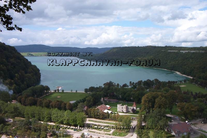 Lac de Chalain - Ostufer von oben 