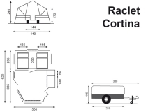 Abmessungen - Skizze Raclet Cortina